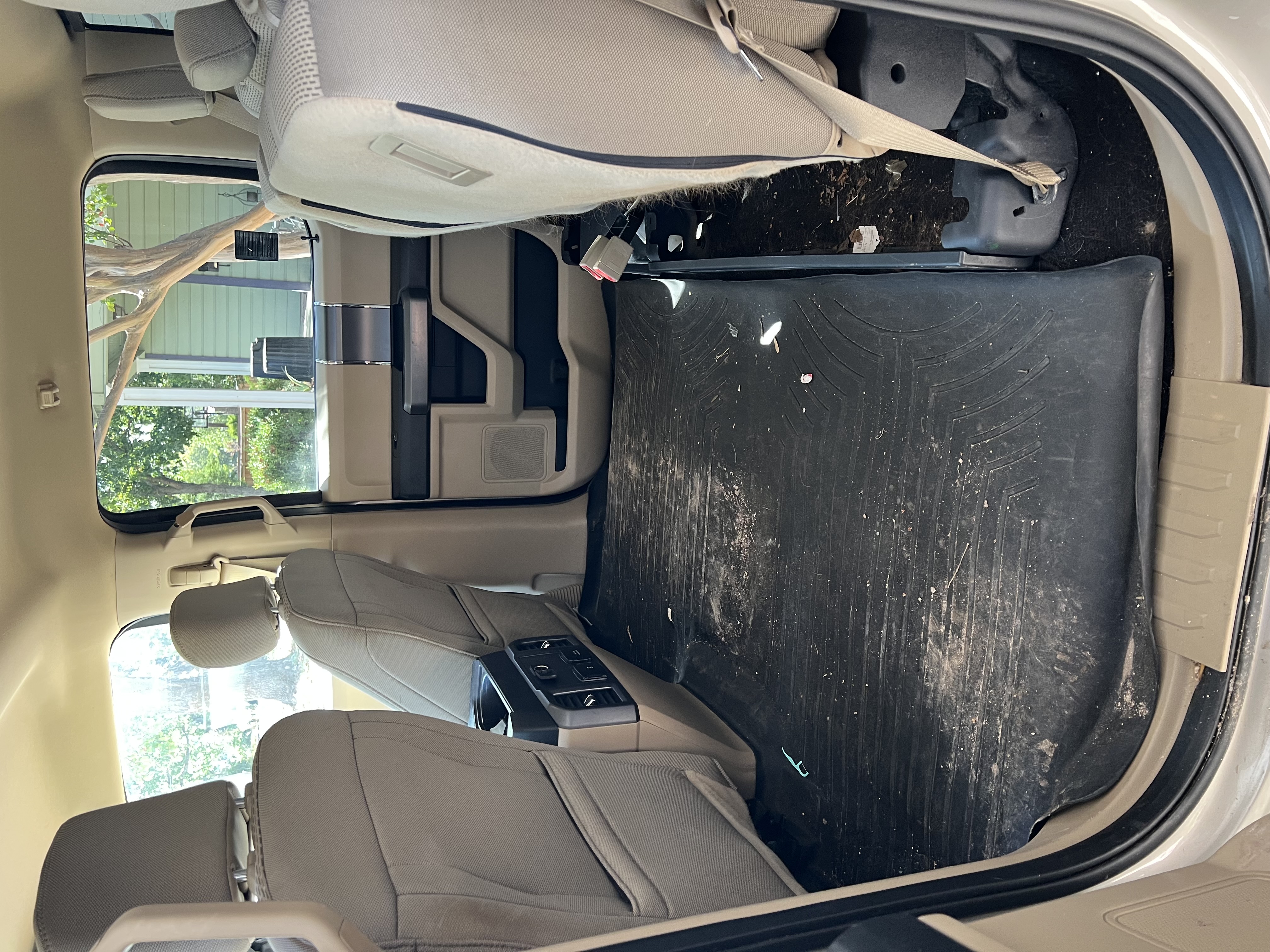 Ford F-150 back seat before detail